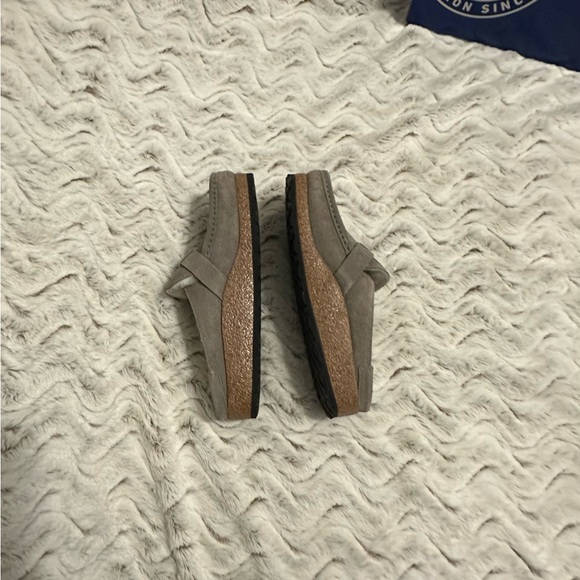 Birkenstock Gray Buckley Shearling Clogs Size 38 - Picture 6 of 7